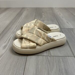 TOMS Alpargata Mallow Crossover Camouflage Platform  Womens Size 6 B Casual Sand